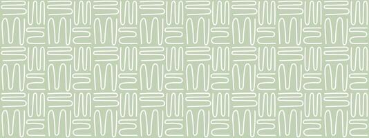 Neutrals color art abstract seamless pattern. Pastel boho style endless zigzag strokes print. Trendy neutral colors aesthetic flourish linear shapes. Muted light green contemporary fabric texture. Eps vector