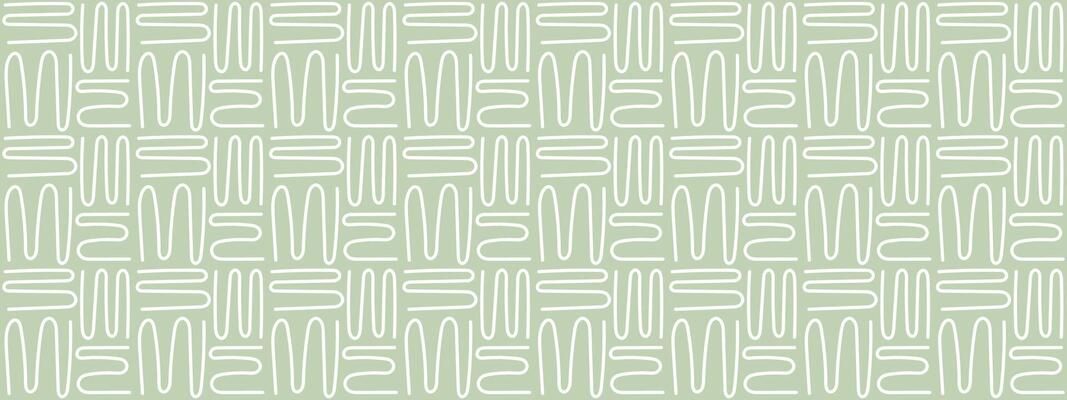 Neutrals color art abstract seamless pattern. Pastel boho style endless zigzag strokes print. Trendy neutral colors aesthetic flourish linear shapes. Muted light green contemporary fabric texture. Eps