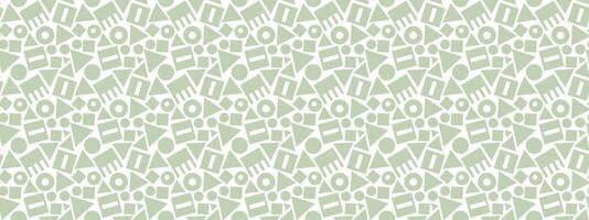 Neutrals color art abstract seamless pattern. Pastel boho style endless basic figures print. Trendy neutral colors geometric chaotic shapes background. Muted light green contemporary fabric texture vector