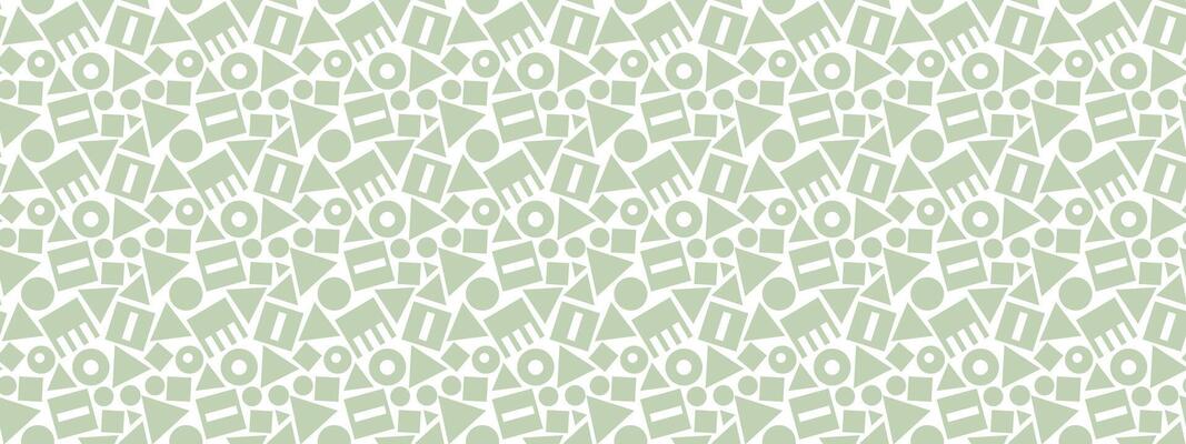 Neutrals color art abstract seamless pattern. Pastel boho style endless basic figures print. Trendy neutral colors geometric chaotic shapes background. Muted light green contemporary fabric texture