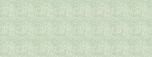 Neutrals color art abstract seamless pattern. Pastel boho style endless interlacing linear scribbles print. Trendy neutral colors intertwining strokes. Muted light green contemporary fabric texture vector