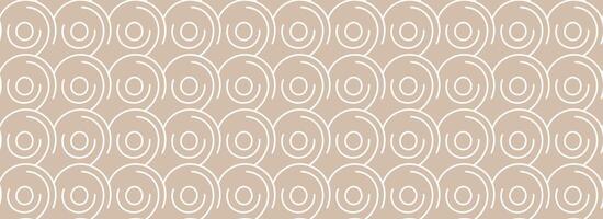 Neutrals color art abstract seamless pattern. Beige pastel boho style endless circle strokes print. Trendy neutral colors aesthetic background. Muted light brown contemporary decoration fabric texture vector