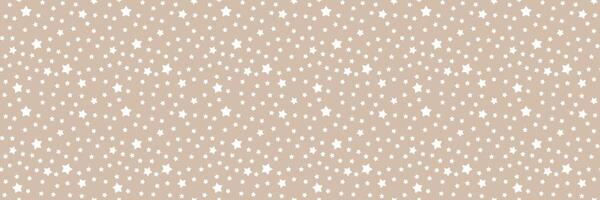 Neutrals color art doodle abstract seamless pattern. Beige endless geometric print. Trendy neutral colors aesthetic star shapes backdrop. Muted light brown texture for textile, fabric, packing. Eps vector