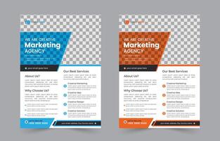 Professional business flyer template design, creative marketing flyer and brochure design vector
