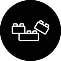 Plastic blocks Icon Design Illustration vector