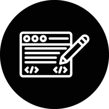 editar código icono diseño ilustración vector