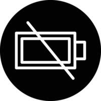 Empty Battery Icon Design Illustration vector