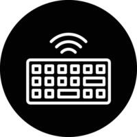 Wireless Keyboard Icon Design Illustration vector