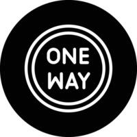One way Icon Design Illustration vector
