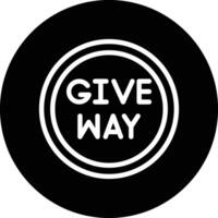 Give way Icon Design Illustration vector