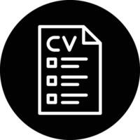 Cv Icon Design Illustration vector