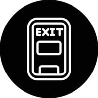 Emergency exit Icon Design Illustration vector
