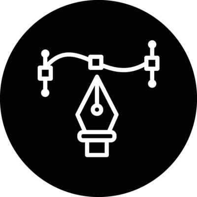 Pen tool Icon Design Illustration
