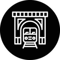 Train tunnel Icon Design Illustration vector