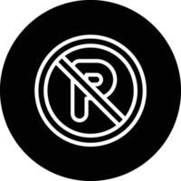 No parking Icon Design Illustration vector