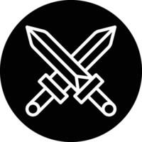 Swords Icon Design Illustration vector