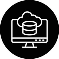 Cloud database Icon Design Illustration vector