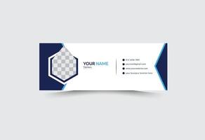 Corporate Email Signature Design Template vector
