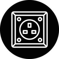 Power socket Icon Design Illustration vector
