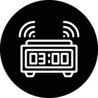 Digital alarm clock Icon Design Illustration vector