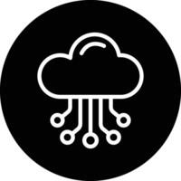 Cloud Hosting Icon Design Illustration vector