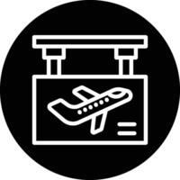 Boarding Gate Icon Design Illustration vector