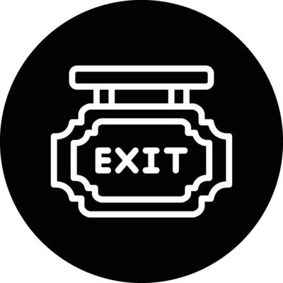 Exit Icon Design Illustration