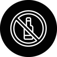 No Alcohol Icon Design Illustration vector