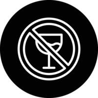 Alcohol Prohibition Icon Design Illustration vector