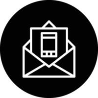 Mobile Mail Icon Design Illustration vector