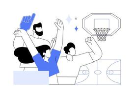 Watching game isolated cartoon illustrations. vector