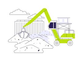 Loading waste abstract concept illustration. vector
