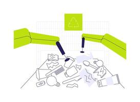 Robotic picking abstract concept illustration. vector