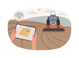 Remote machine navigation isolated cartoon illustrations. vector