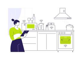 Smart appliances abstract concept illustration. vector