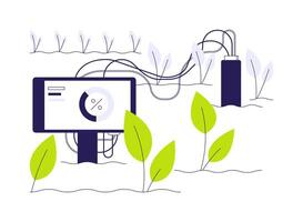 Soil moisture sensor abstract concept illustration. vector