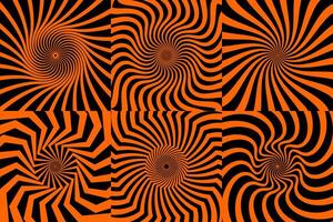 Psychedelic Halloween spiral pattern backgrounds vector