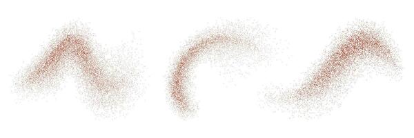 Red pepper spice powder, condiment explode swirls vector