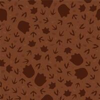 Dinosaur footprint seamless pattern, background vector