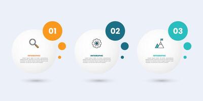 infographic template design with circle vector