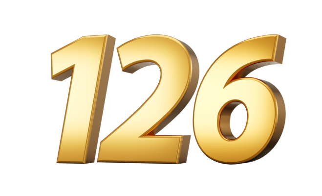 3d number 120 one hundred twenty Gold text 3d illustration