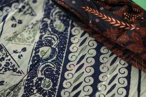 A close up of a colorful patterned fabric photo