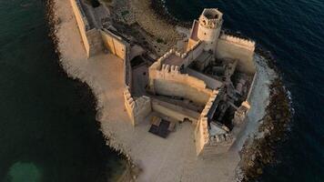 Overhead View Of The Aragonese Castle In Calabria video