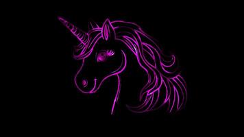 Unicorn with a Big Smile A unicorn with a big, friendly smile and simple, cute features. video