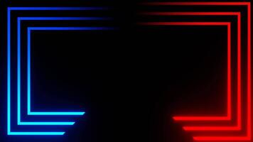 Red and Blue Neon Frame Background VJ Loop in 4K video