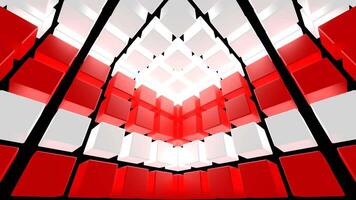 Red and White Cubic Zone Background VJ Loop in 4K video
