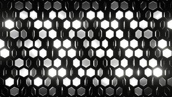 Silver Abstract Hexagons Rotation Background VJ Loop in 4K video