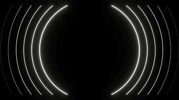 branco abstrato néon onda animação fundo vj ciclo dentro 4k video