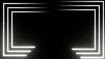 White Neon Frame Background VJ Loop in 4K video