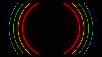 Rainbow Abstract Neon Wave Animation Background VJ Loop in 4K video